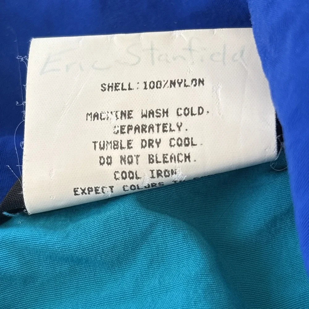 Vtg 90s REI Windbreaker Jacket Full Zip Teal Lightweight Gorpcore Kids M 8/10
